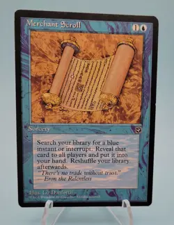 Merchant Scroll x1 MTG Homelands Magic Light Play LP English - Image 1