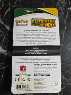 Pokemon TCG Evolving Skies Checklane Blister Pack with SLOWPOKE Promo SEALED - Image 2