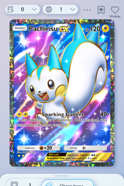 Pokemon TCG POCKET - Pachirisu Full Art 2⭐, Space-Time Smackdown, English - Image 1