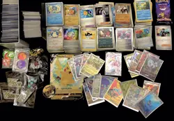 HUGE Pokemon TCG bulk Holo Full Art Rare V Max Bundle Lot Game pieces Mixed Set - Image 1