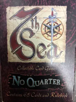 7th Sea TCG “Vintage” No Quarter 65 Cards and Rule Book Crimson Rogers - Image 1