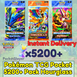 【BUY 3 GET 1 FREE】 Pokemon TCG Pocket Trading Card Game with 5200+ Pack Hourglas - Image 1