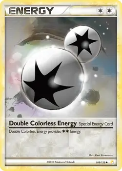 Double Colorless Energy 103/123 HeartGold & SoulSilver Pokemon Card LP - Image 1