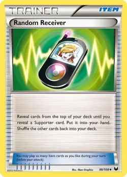 Random Receiver 99/108 Dark Explorers Pokemon Card NM - Image 1