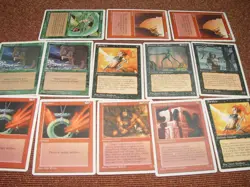 MTG 13x Chronicles 4th edition Giant Growth MP magic card lot - Image 1