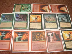 MTG 13x Chronicles 4th edition Giant Growth MP magic card lot - Image 2