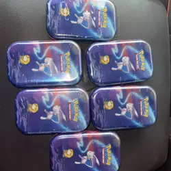 6 Tin Lot Pokemon TCG Kanto Power Mew, Psyduck Mini Tins Factory Sealed - New - Image 5