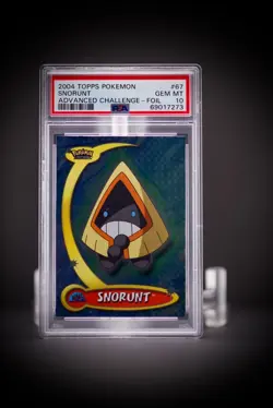 2004 Topps Pokemon Advanced Challenge 67 Snorunt Foil PSA 10 - Image 1