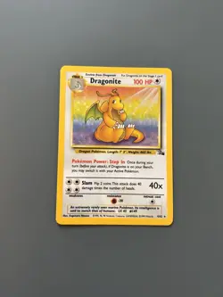 Pokemon TCG WOTC 1999 Fossil Set: Dragonite 4/62 Holo Rare Card - LP/NM - Image 1