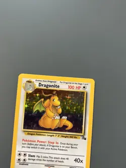 Pokemon TCG WOTC 1999 Fossil Set: Dragonite 4/62 Holo Rare Card - LP/NM - Image 4