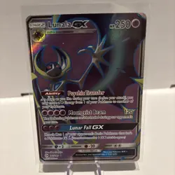 Lunala GX 141/149 Sun & Moon Base Full Art Ultra Rare Holo Pokemon Card * New * - Image 1