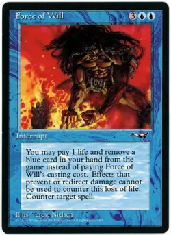 1X FORCE OF WILL [ALL- ALLIANCES] - MTG VINTAGE CARD [EXCELLENT] - Image 1