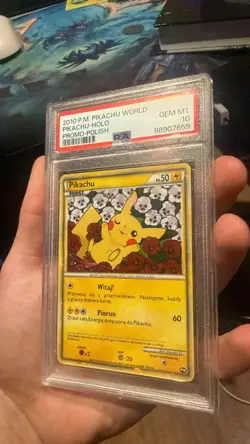 2010 Pokemon Pikachu World Promo Polish PSA 10 Gem Mint Holo Rare Card - Image 4