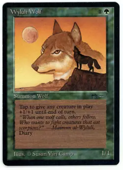 WYLULI WOLF (DARK MANA) [ARN - ARABIAN NIGHTS] - MTG VINTAGE CARD [EXCELLENT] - Image 1