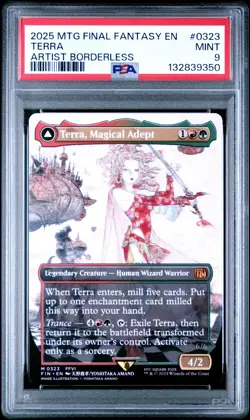 MTG Terra Magical Adept (Borderless) Final Fantasy #0323 MYTHIC PSA 9 Graded - Image 1