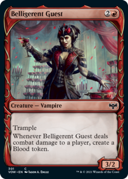 x1 Belligerent Guest - Showcase - Innistrad: Crimson Vow - NM - MTG - Image 1