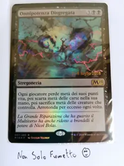 MTG -FRAYING OMNIPOTENCE - M19 PROMO FOIL - ONNIPOTENZA DISGREGATA - MINT - ITA - Image 1