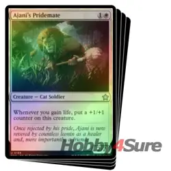 Foil Ajani's Pridemate X4 M/NM Magic: The Gathering MTG Foundations - Image 1