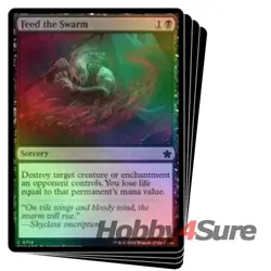 Foil Feed The Swarm (starter Collection) X4 M/NM Magic MTG Foundations - Image 1