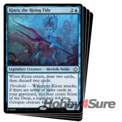 Kiora, The Rising Tide X4 M/NM Magic: The Gathering MTG Foundations - Image 1