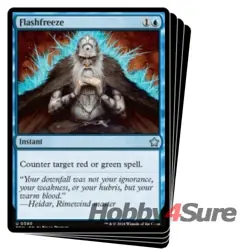 Flashfreeze (starter Collection) X4 M/NM Magic: The Gathering MTG Foundations - Image 1