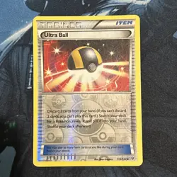 Pokemon XY Fates Collide Trainer Ultra Ball 113/124 REVERSE HOLO - Image 1