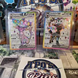 Pokemon TCG Umbreon 176 & Espeon ex 175 Promo Set Prismatic evolutions NM - Image 1