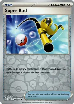 💥Pokemon - Super Rod - Reverse Holo - 188/193 - Paldea Evolved - (NM) 💥 - Image 1
