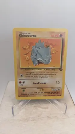 Vintage Pokemon TCG WOTC French Jungle Set #61/64 Rhyhorn - Rhinocorne MP - Image 1