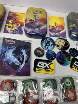 HUGE Pokemon TCG Accessories Lot Coins Dividers Dice Markers Tins Portfolio ++ - Image 4