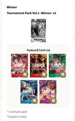 One Piece Card Game Store Tournament Kit Vol 1 English Edition, Sealed - Image 5