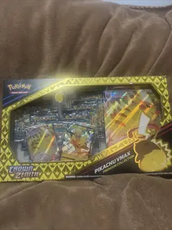 Pokemon Cards Crown Zenith Pikachu Vmax Premium Collection Box Sealed 7 Packs - Image 1