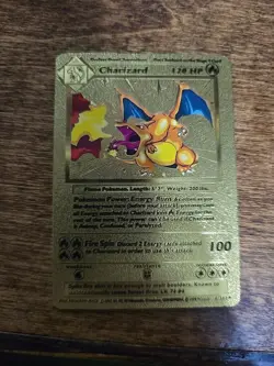 RARE Charizard Gold Foil Pokemon Card NINTENDO 1995 1999. NM/MT - Image 1