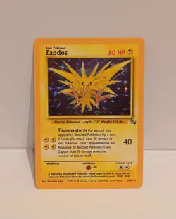 Zapdos - 15/62 Fossil Holo Rare - LP - Pokemon TCG WOTC Vintage Card 1999 - Image 1