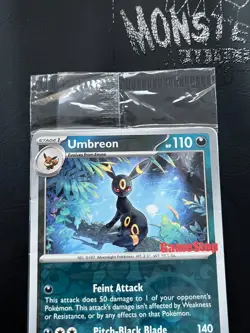 POKEMON SEALED UMBREON STAMPED 130/197 GAMESTOP PROMO HOLO OBSIDIAN FLAMES - Image 3