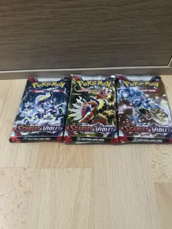 Pokemon TCG 'Scarlet and Violet Base' Set Booster Packs x 3 - *SEALED - Image 1