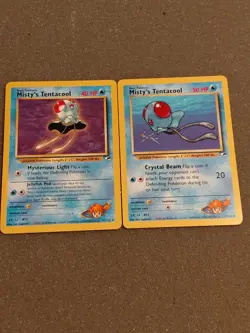 Pokemon - Lot Of 2 - Mistys Tentacool - Gym Heroes - Image 1
