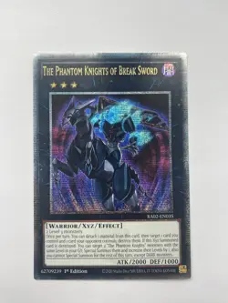 YUGIOH THE PHANTOM KNIGHTS OF BREAK SWORD QUARTER CENTURY SECRET RARE RA02-EN035 - Image 1