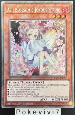 YU-GI-OH! Card ASH BLOSSOM & JOYOUS SPRING RA04-EN025 PSR NEW - Image 1