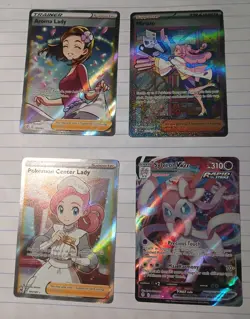 Pokemon Cute Pink TCG Cards NM-LP Miriam Sylveon Pokemon Center & Aroma Lady Lot - Image 1
