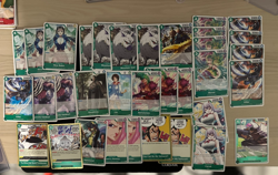 One Piece Card Game GREEN Deck 150 + Cards Ready to Play Mixed Lot Duplicates - Image 3