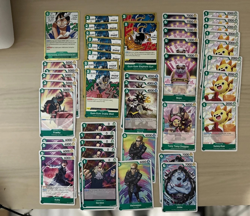 One Piece Card Game GREEN Deck 150 + Cards Ready to Play Mixed Lot Duplicates - Image 4