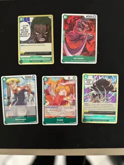 One Piece Card Game GREEN Deck 150 + Cards Ready to Play Mixed Lot Duplicates - Image 5