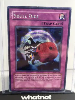 Skull Dice Yu-Gi-Oh Promo Card EDS-003 Prismatic Secret Rare Moderate Played NM - Image 1