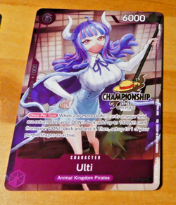 ONE PIECE ENGLISH CARD GAME CHAMPIONSHIP HOLO CARTE ULTI P-077 ALT EN MINT - Image 1