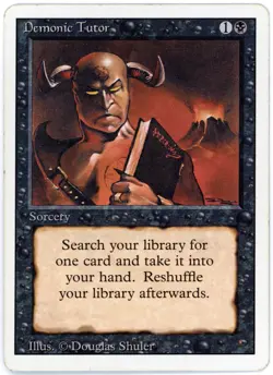 DEMONIC TUTOR [3ED - REVISED EDITION] - MTG VINTAGE CARD [EXCELLENT] - Image 1