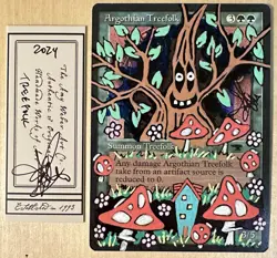 MTG Argothian Treefolk Alter Altered Sketch Art Amy WEBER Magic - Image 1