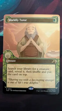 Worldly Tutor (Borderless) Avatar The Last Airbender MTG NM/M - Image 1