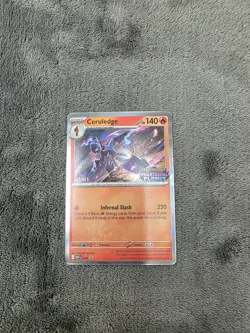 Pokemon Mega Evolutions Phantasmal Flames Ceruledge MEP-EN-014 Staff Promo 2025 - Image 1