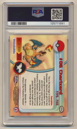 PSA 8 Pokemon TV 2000 Topps Chrome Holo Foil Charizard #06 NM/MINT Condition!! - Image 2